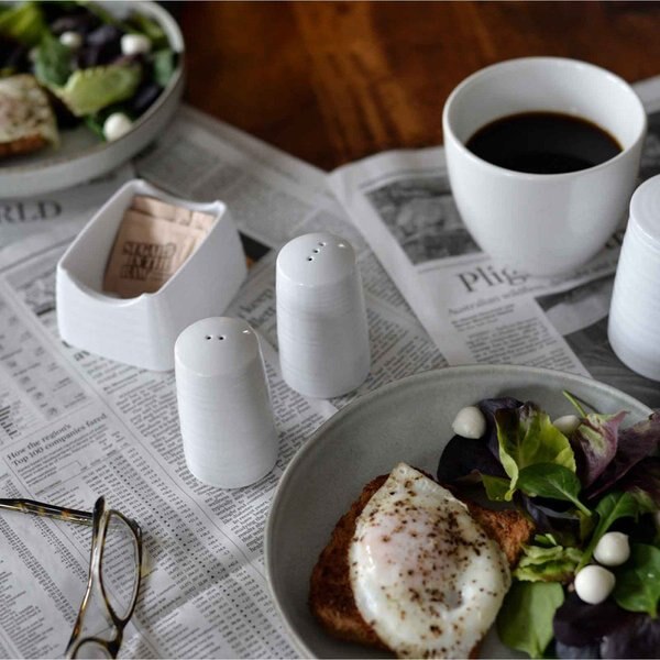Salt/Pepper Shakers, 1.25 oz, Melamine, Wht