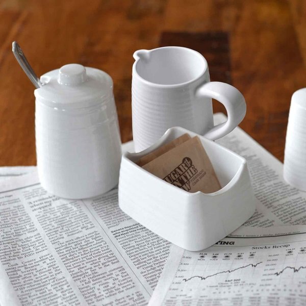 Sugar Packet Holder, Melamine, Wht, 4x3.25x