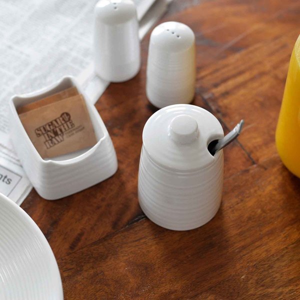 Sugar Jar/Lid, Melamine, White