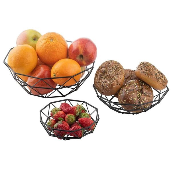 Round Delta Series Wire Basket, Black, 6