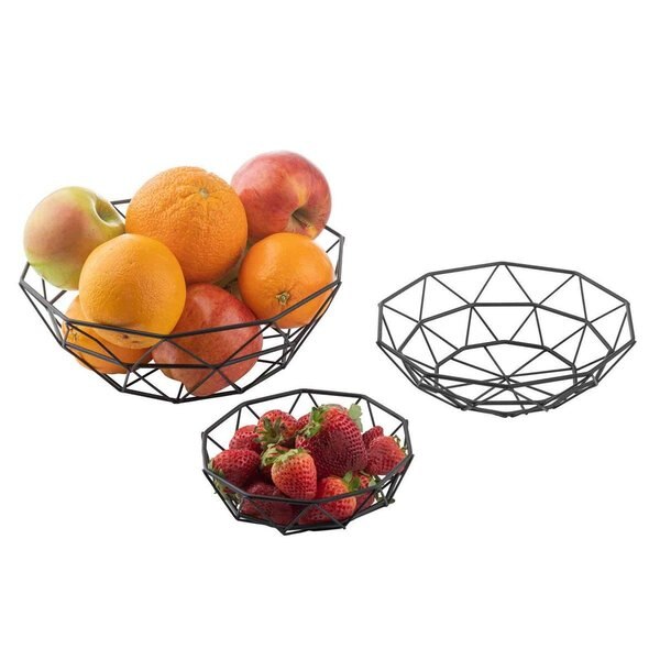 Round Delta Series Wire Basket, Black, 6