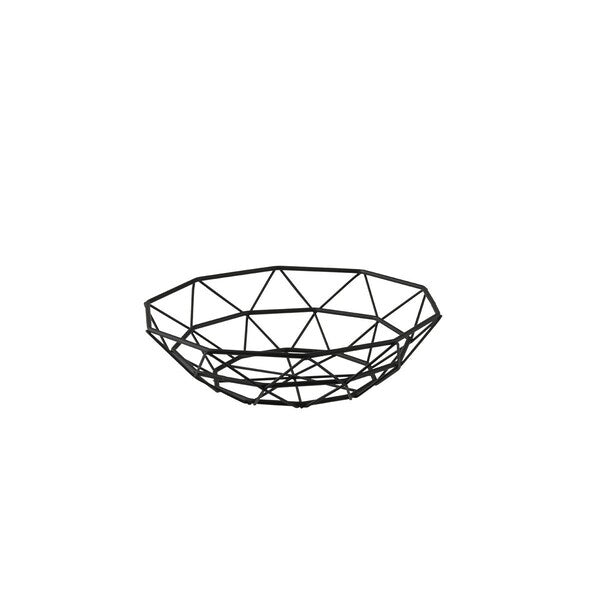 Round Delta Series Wire Basket, Black, 8