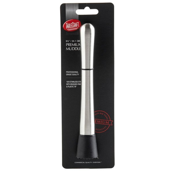 Muddler, Plastic Tip, Brushed Finish
