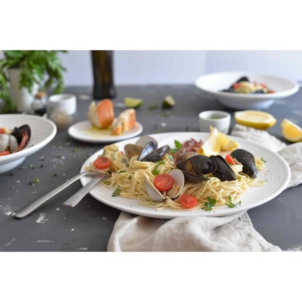 Round Platter, White, Melamine, 13.125