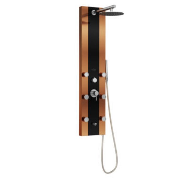Black Glass Shower Panel-Rio Showerspa