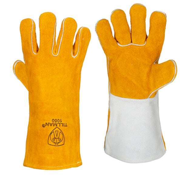 Stick Welding Gloves, Cowhide Palm, L, PR