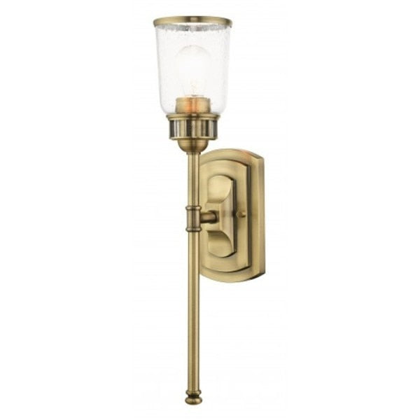 Antique Brass Single Sconce, 1 Light
