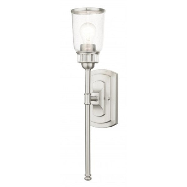 Brushed Nickel Single Sconce, 1 Light