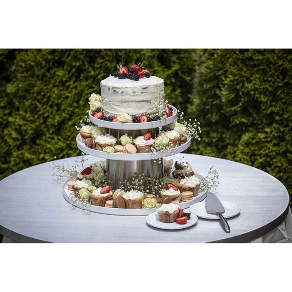 Round Side Plate, White, Melamine, 6