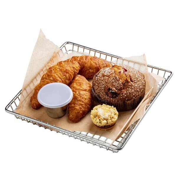 Wire Serving Square Basket, SS, 9x9x1