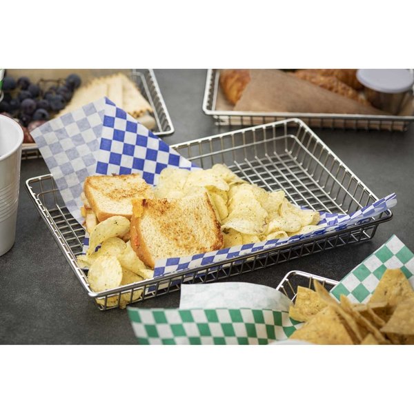 Wire Serving Rectangular Basket, 12x8x1.5