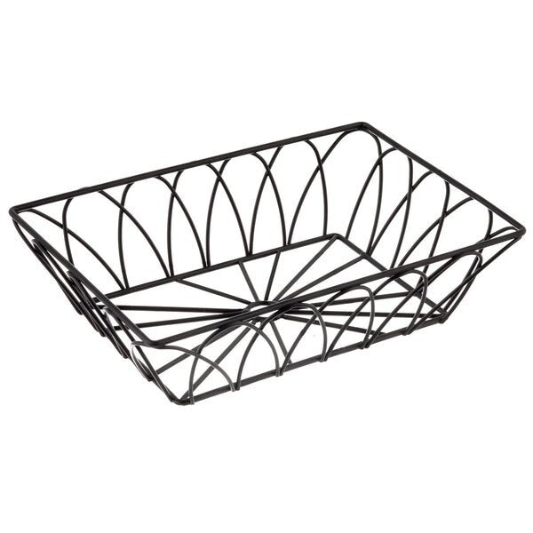 Rectangular Serving Basket, Blk, 9x6x2.5