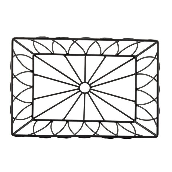 Rectangular Serving Basket, Blk, 9x6x2.5