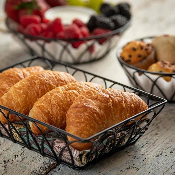 Rectangular Serving Basket, Blk, 9x6x2.5