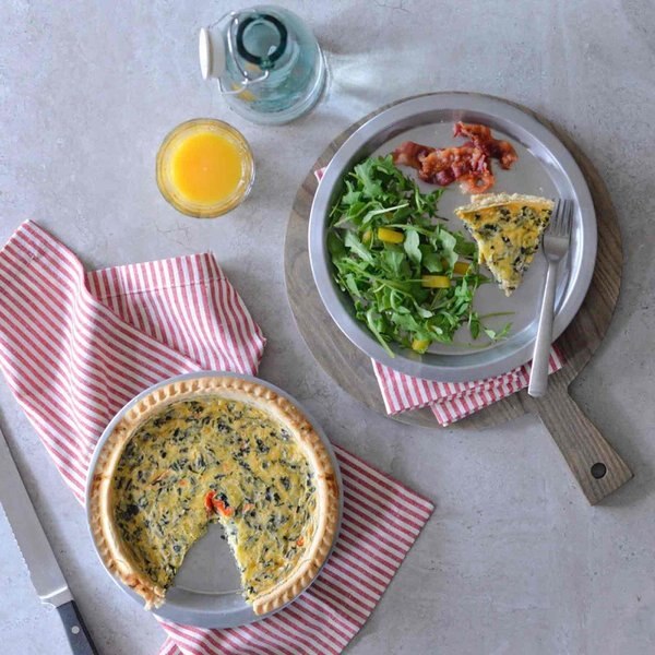 Round Pie Pan Server, Alum, 9.125x1