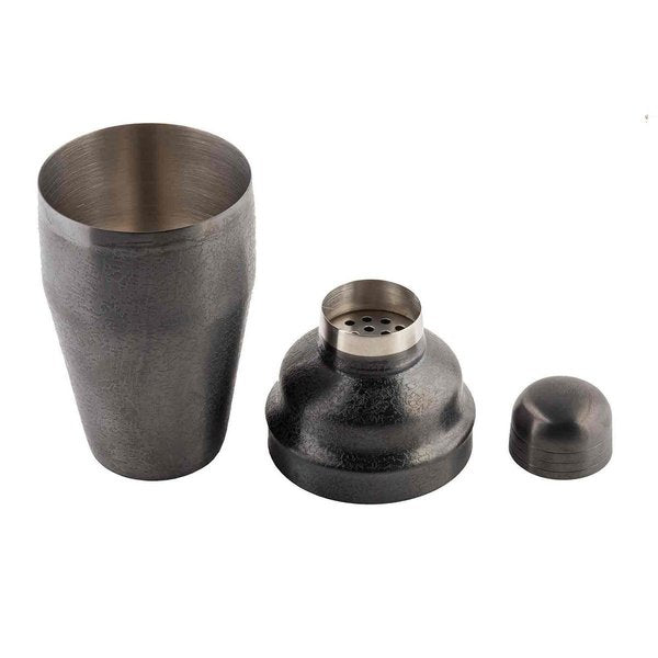 Cocktail Shaker, 3-Piece, Blk Finish, 18 oz