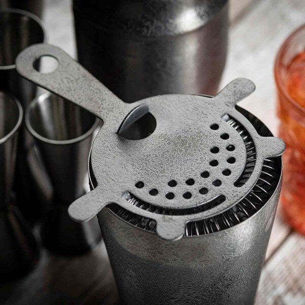 Strainer, 4-Prong, Black Acid Etch Finish