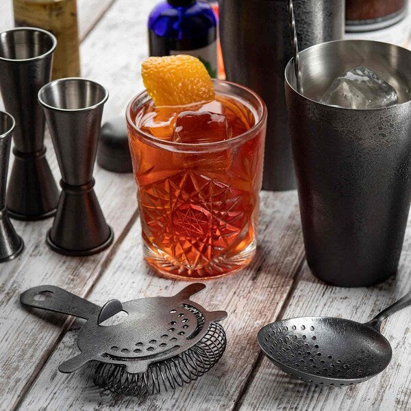 Strainer, 4-Prong, Black Acid Etch Finish