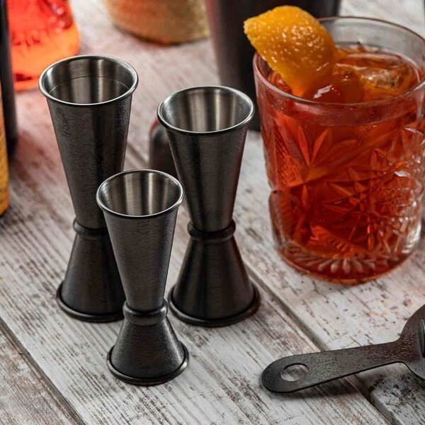 Japanese Jigger, 1 oz/2 oz, Black Finish