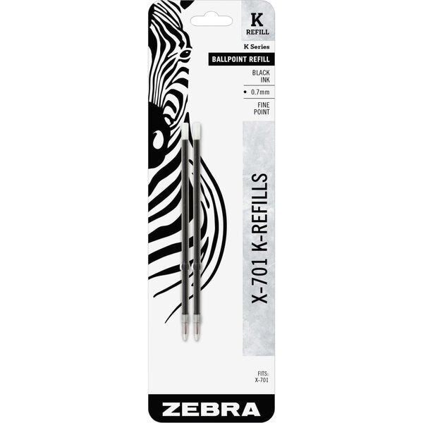 K-Refill 0.7mm Black 2pk