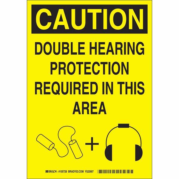 Ear Protection Sign, Width: 7 in