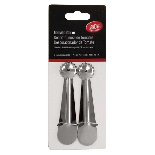 Tomato Corer, Stainless Steel Carded, PK2