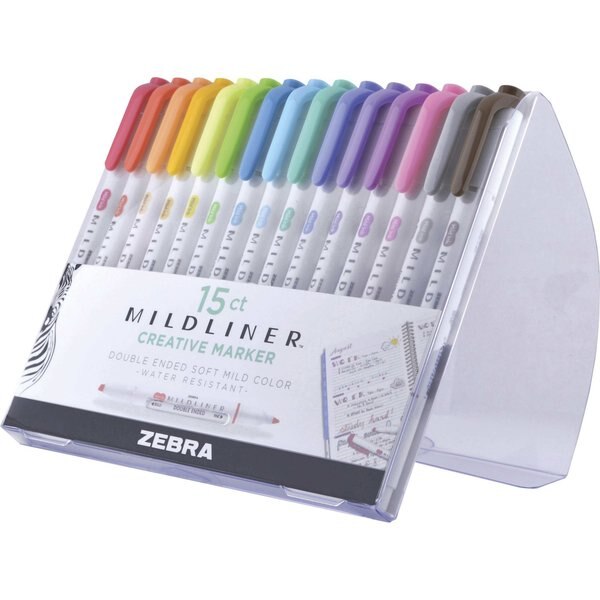 Mildliner Double Ended Highlighter Assorted 15pk