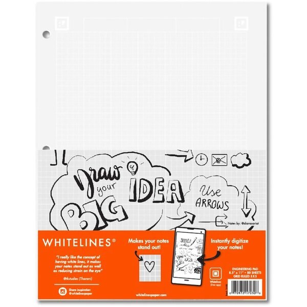Case of Whitelines Engineering Graph Ruled Pads, Gray Paper, 11