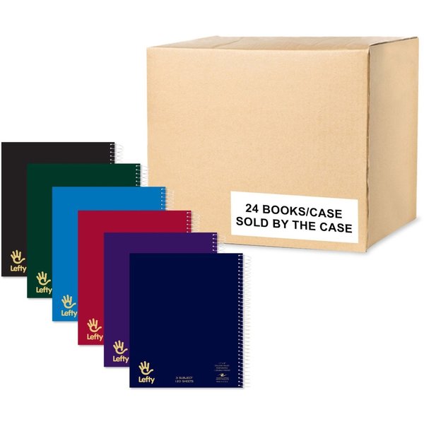 Case of Lefty WB Left Handed Notebooks, 3 Sub, 11