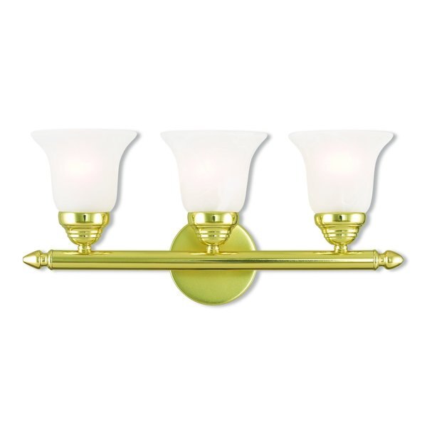 Neptune 3 Light Polished Brass Bath Vani