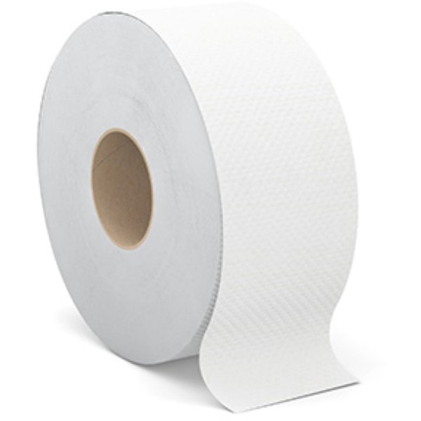 White Jumbo Roll Bath Tissue, 3.3