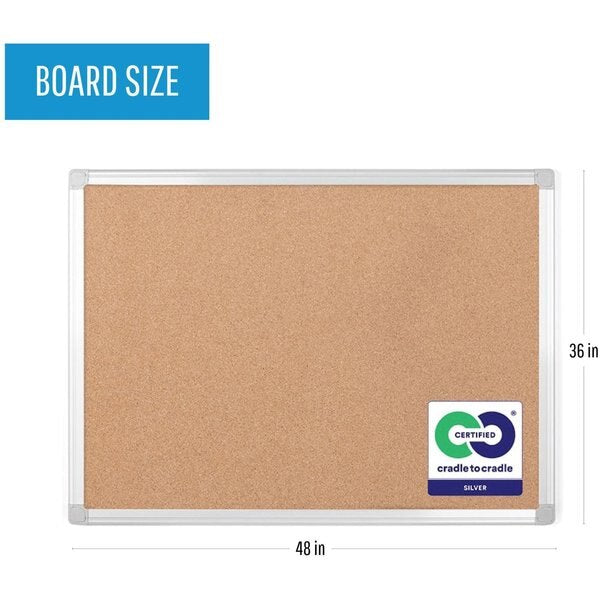 Earth Cork Board 3 ft.x4ft., Aluminum