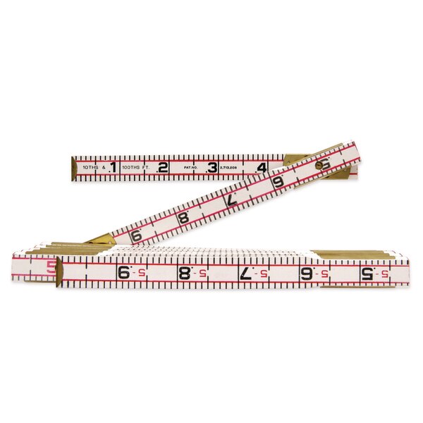 Red End(R) EngineerFTs Scale Wood Rule 5