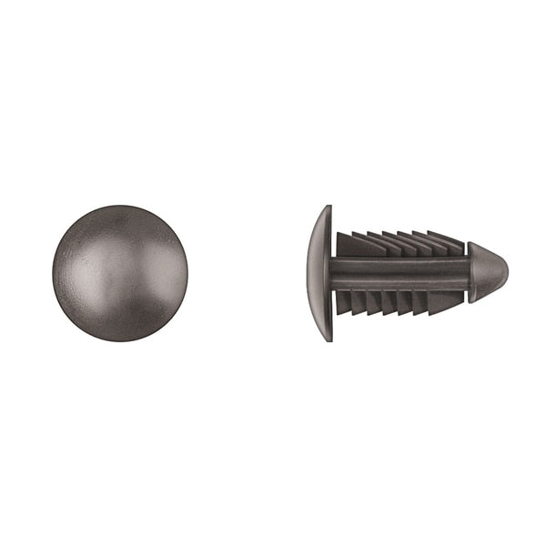 Blk Nyln Bumper Fascia Ret 10.5mm Hole Size 28mm Stem PK15