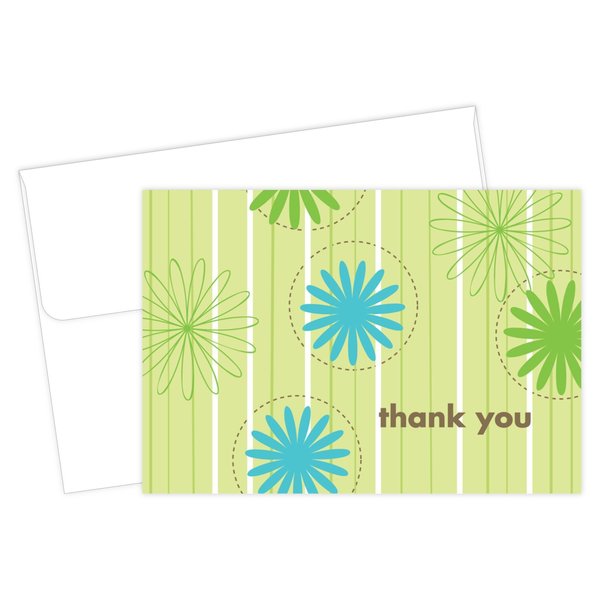 Thank You Card and Envelopes, Daisy, PK24