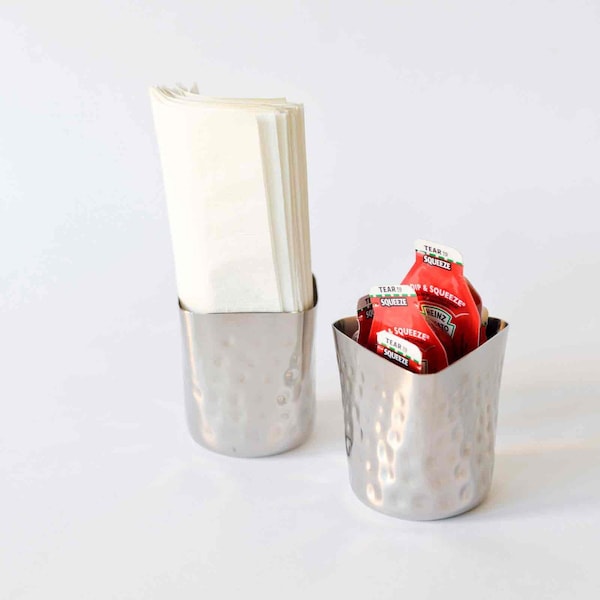 Square Fry Cup, 13 oz, SS, 3x3x3.375