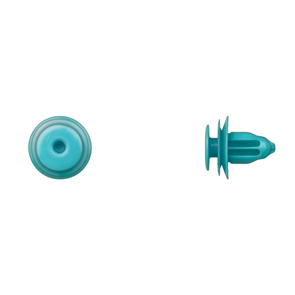 Turquoise Nyln Door Trim Ret 8.5mm Hole Size 14mm Stem L PK25