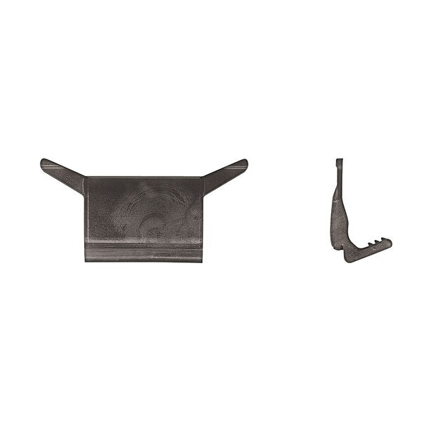 Blk Nyln Moulding Clips 42mm Tip to Tip 21mm Height PK15