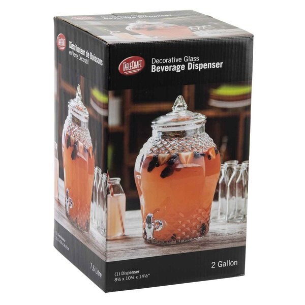 Glass Beverage Dispenser, 2 gal.