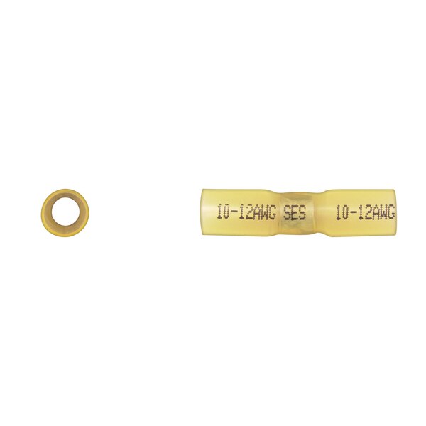 Ylw Heat Shrink Butt Conn 10-12 AWG Solder/Seal Type PK15