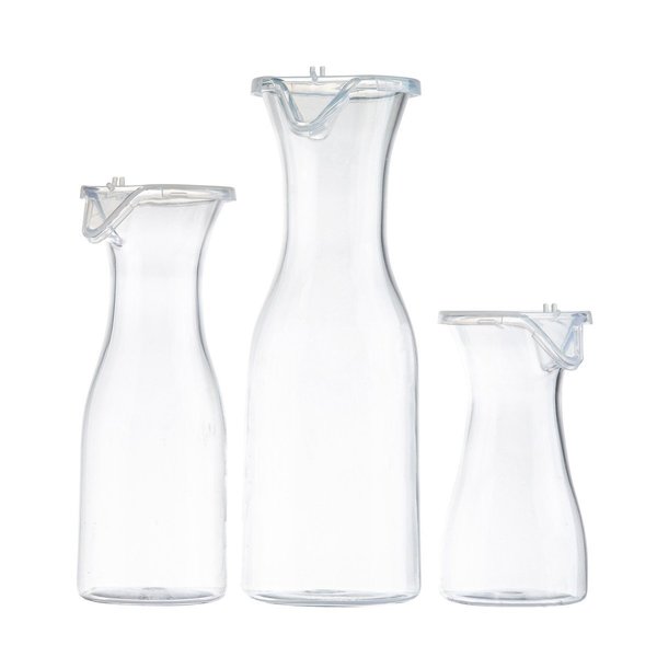 Carafe/Lid, 36 oz, Clear, Plastic Lid