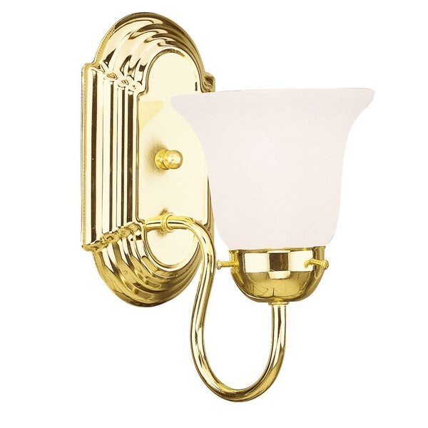 Riviera 1 Light Polished Brass Bath Vanity