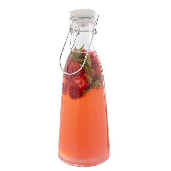 Round Resealable Carafe, Clr Glass, 34 oz