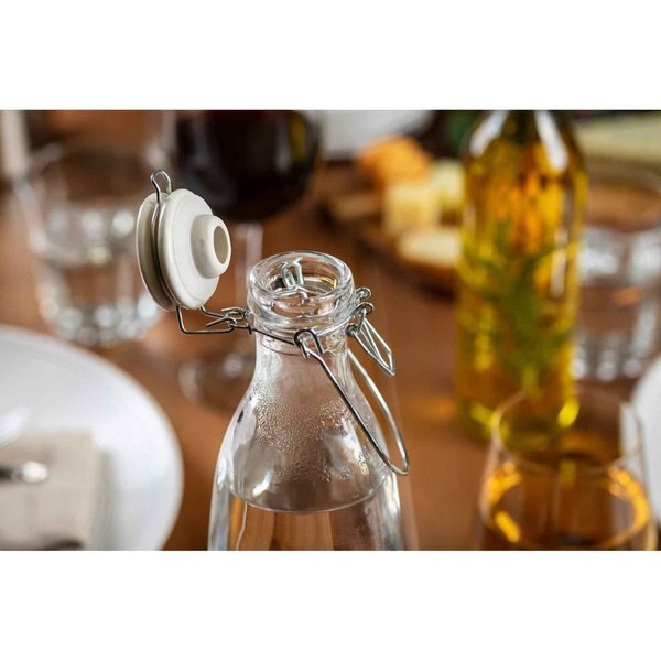 Round Resealable Carafe, Clr Glass, 34 oz