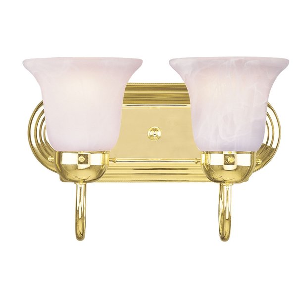 Riviera 2 Light Polished Brass Bath Vani