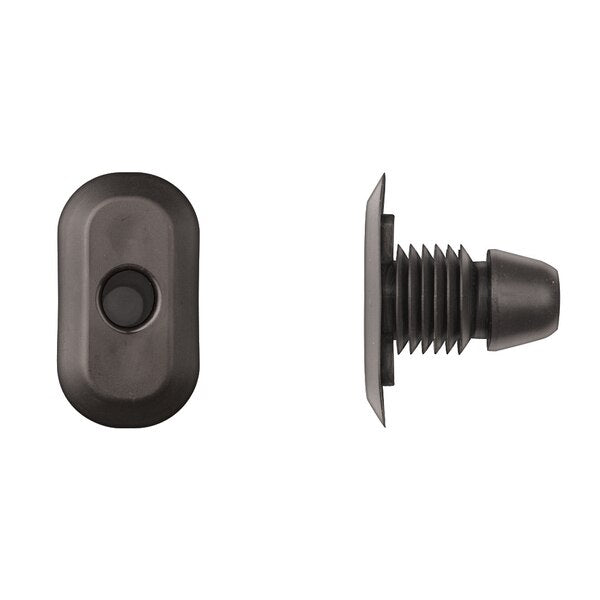 Blk Nyln Bumper Retainers 16mm Hole Size 25mm Stem L PK5