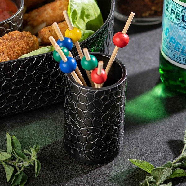 Sugar Tube Holder, Round, Black Finish