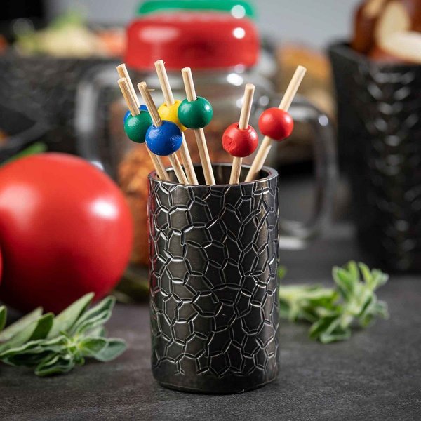 Sugar Tube Holder, Round, Black Finish