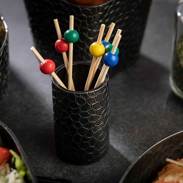 Sugar Tube Holder, Round, Black Finish