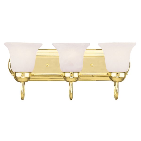 Riviera 3 Light Polished Brass Bath Vani